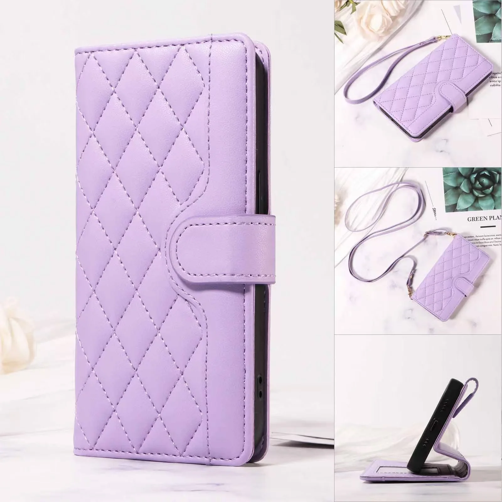 [With Card Slot][With Short Lanyard] Motorola Moto E32/S Minimalist Leather Wallet Series Case - Image 17