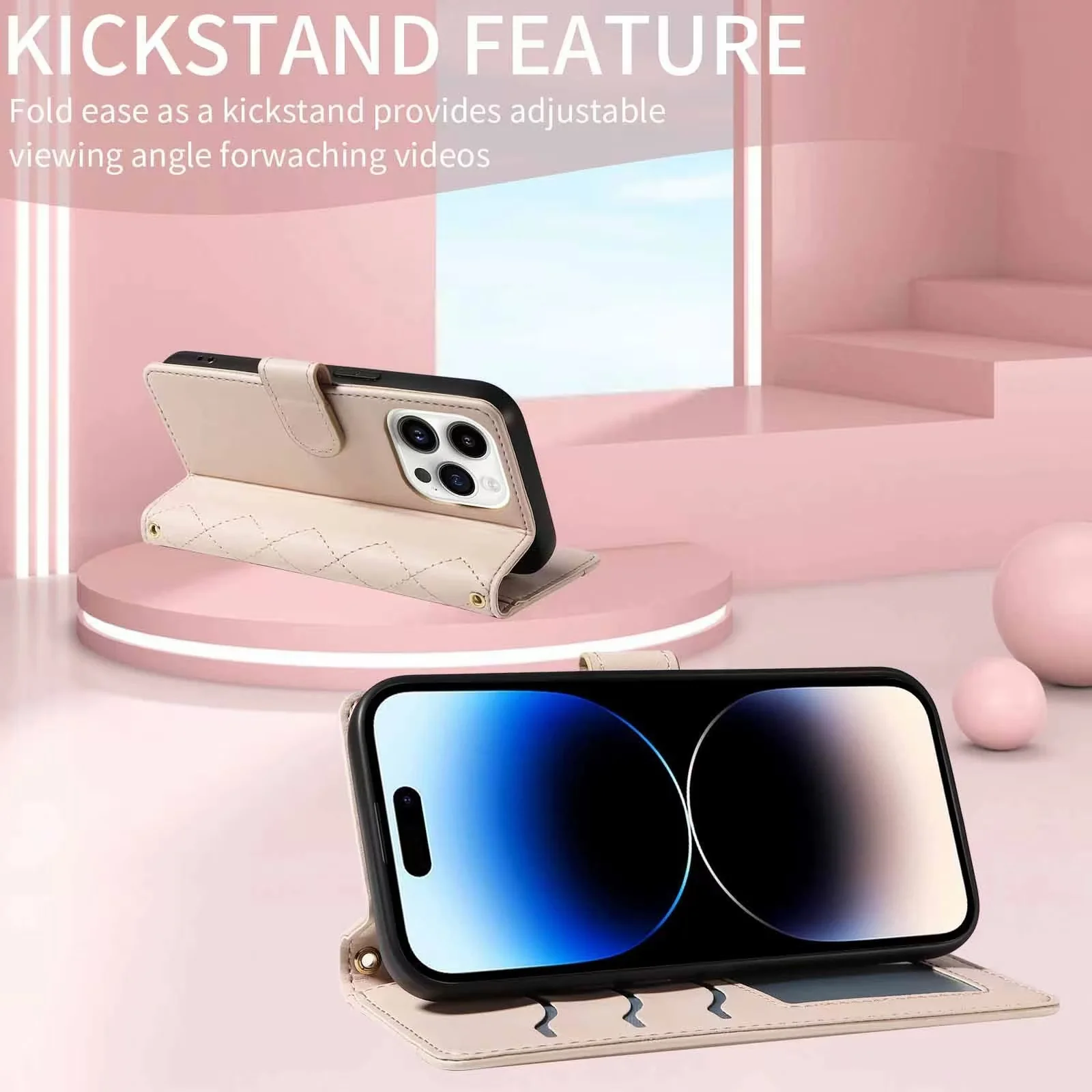 [With Card Slot][With Short Lanyard] Motorola Moto E32/S Minimalist Leather Wallet Series Case - Image 20