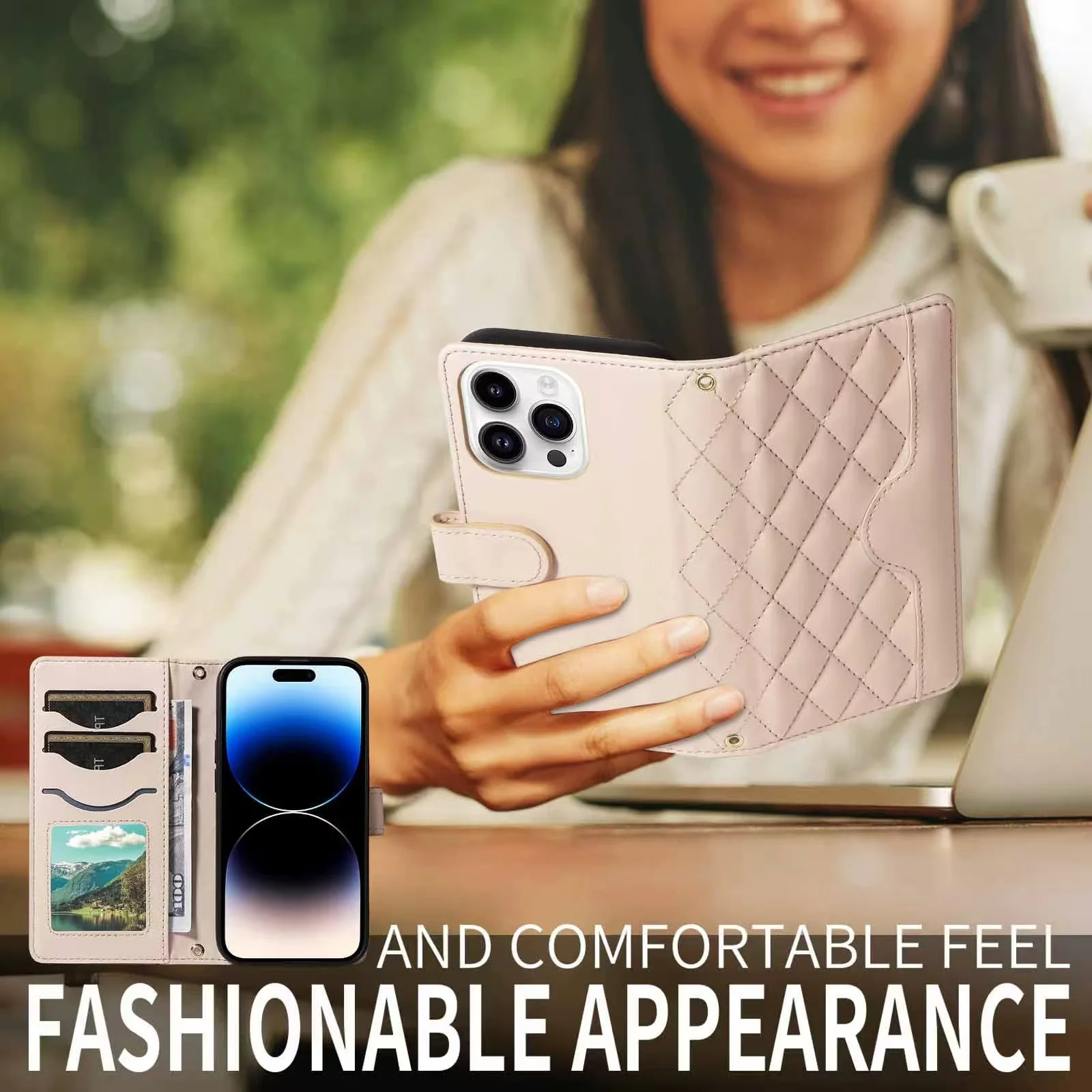 [With Card Slot][With Short Lanyard] Motorola Moto E32/S Minimalist Leather Wallet Series Case - Image 23
