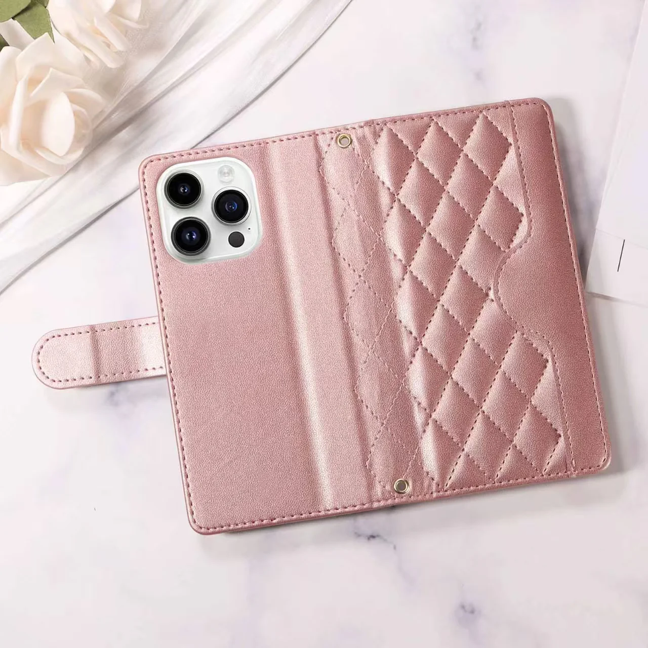 [With Card Slot][With Short Lanyard] Motorola Moto E32/S Minimalist Leather Wallet Series Case - Image 8