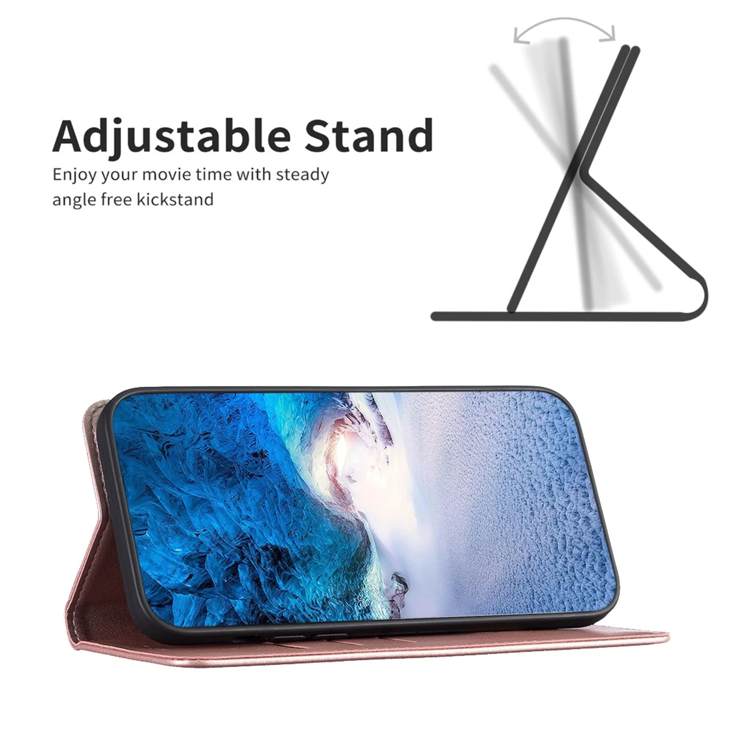 [With Card Slot] Xiaomi Mi 12 Lite PU Leather Magnetic Buckle Flip Cover Genuine Leather Series Case - Image 6