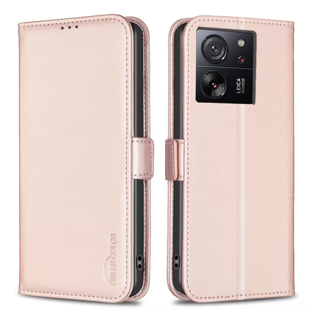 [With Card Slot] Xiaomi Mi 12 Lite PU Leather Magnetic Buckle Flip Cover Genuine Leather Series Case - Image 8