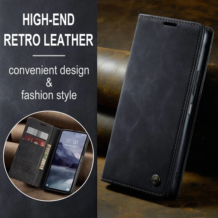 [With Card Slot] Xiaomi Redmi 13 4G Premium Flip Leather Shockproof Wallet Series Case - Image 4