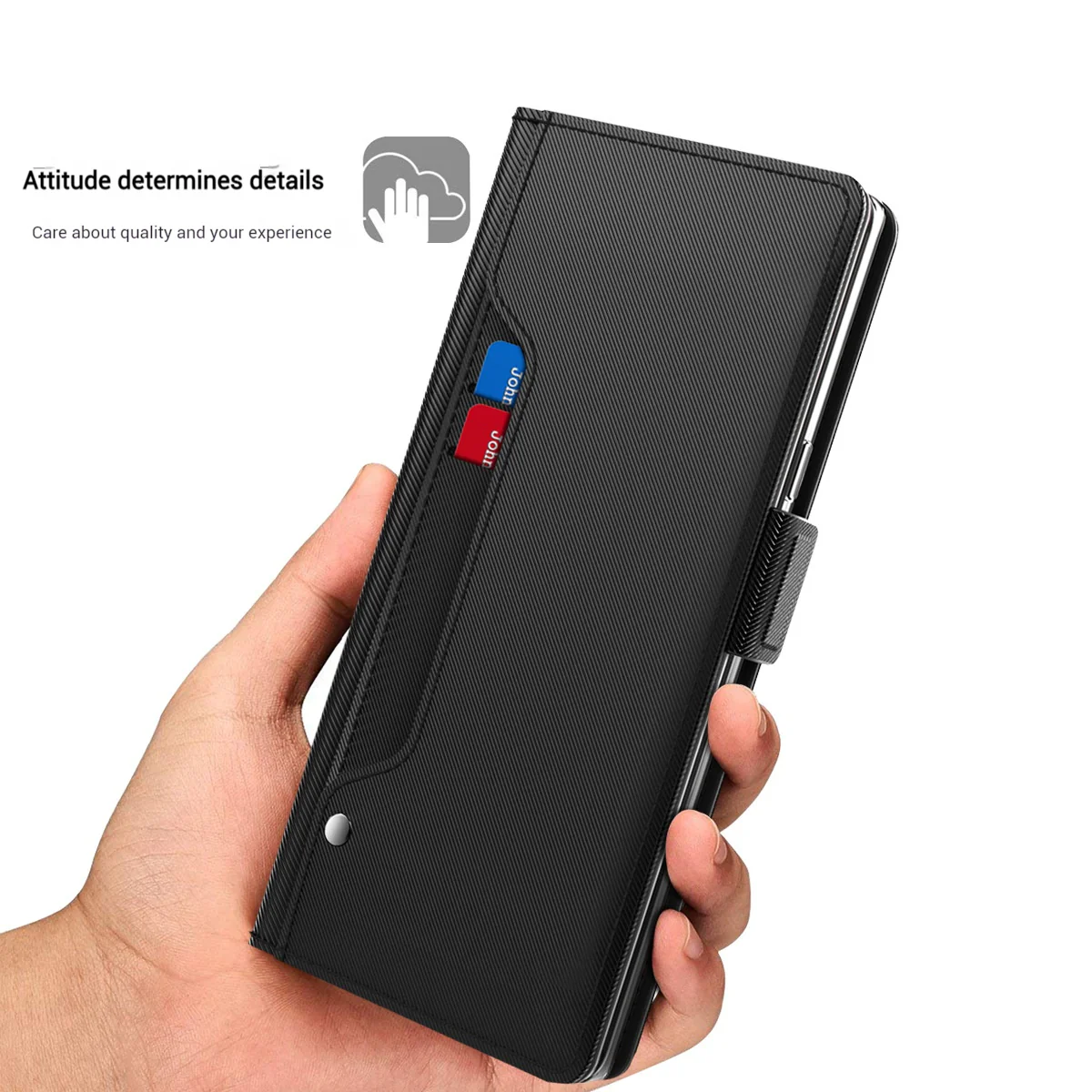 [With Card Slot] ZTE Axon 60/Lite Magnetic PU Shockproof Protective Leather Case - Image 5