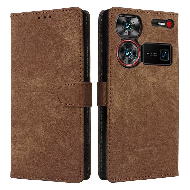 [With Card Slot] ZTE Nubia Z60 Ultra Minimalist Leather Wallet Series Case - Image 14