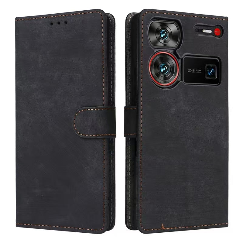 [With Card Slot] ZTE Nubia Z60 Ultra Minimalist Leather Wallet Series Case - Image 15