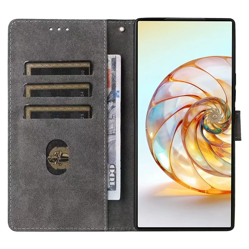[With Card Slot] ZTE Nubia Z60 Ultra Minimalist Leather Wallet Series Case - Image 4