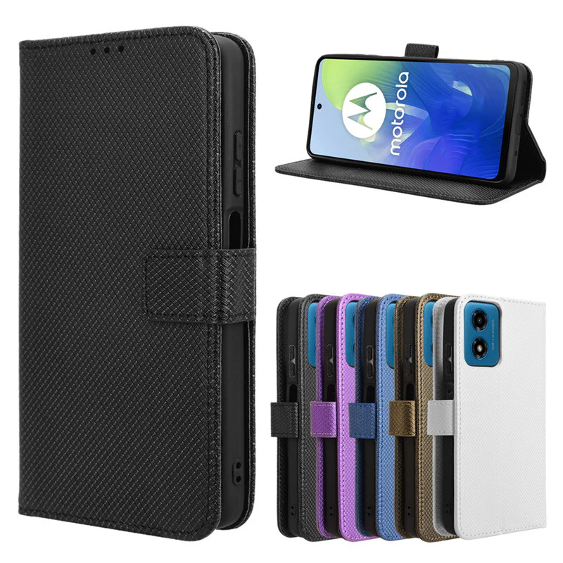 [With Card Solt] Motorola Moto E14/G04/G24/G04 S/G24 Power Premium Luxury Leather Wallet Series Case - Image 2