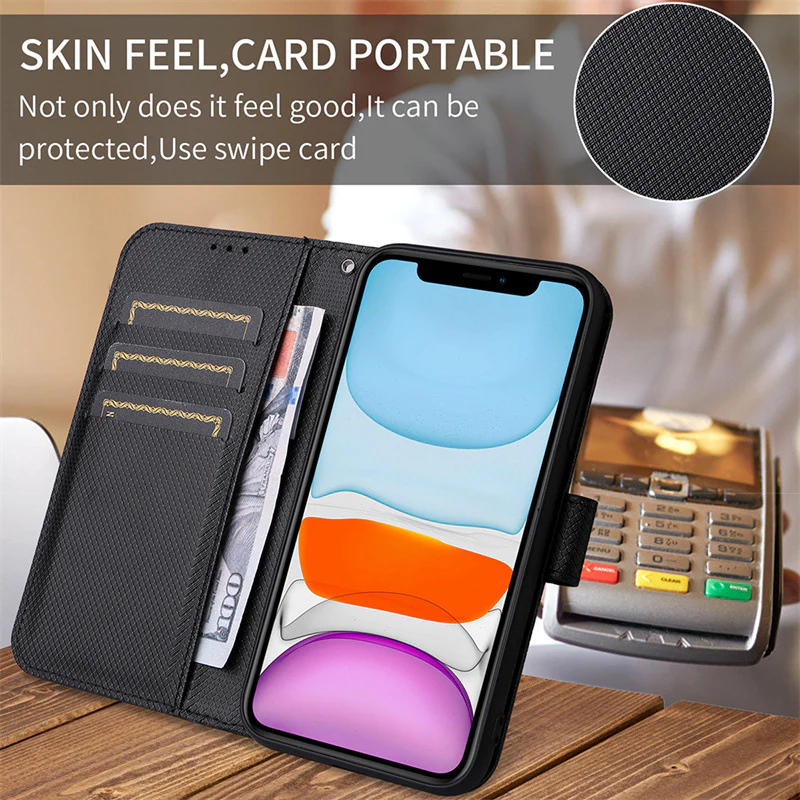 [With Card Solt] Motorola Moto E14/G04/G24/G04 S/G24 Power Premium Luxury Leather Wallet Series Case - Image 4