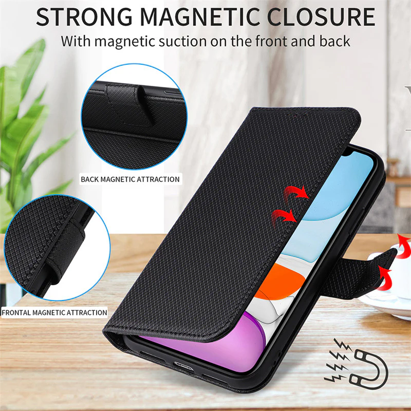 [With Card Solt] Motorola Moto E14/G04/G24/G04 S/G24 Power Premium Luxury Leather Wallet Series Case - Image 5