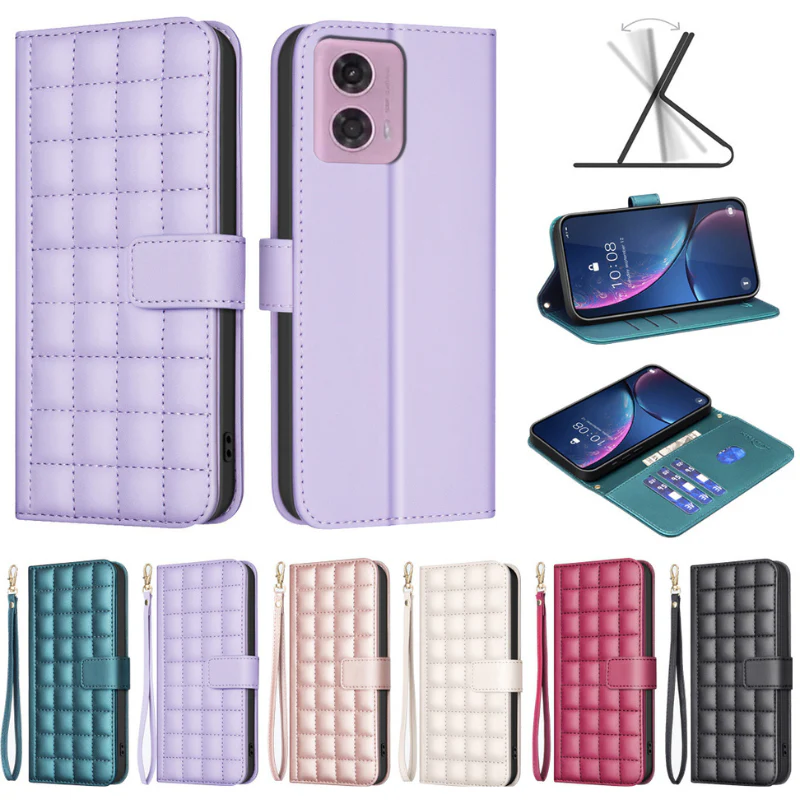 [With Card Solt] Motorola Moto G84 Premium Luxury Leather Wallet Series Case - Image 4
