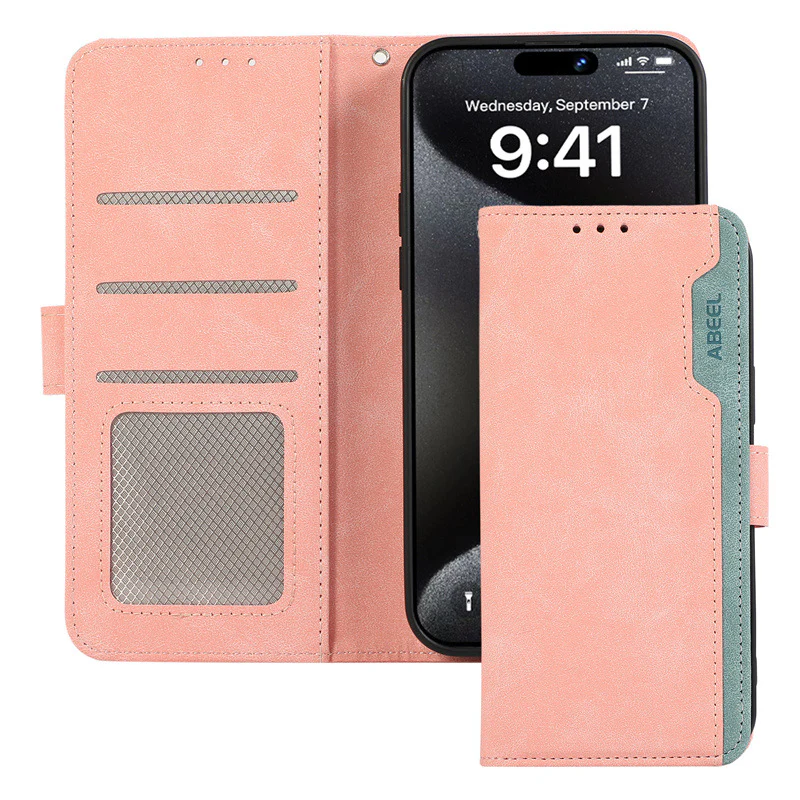 [With Card Solt] Motorola Moto G85 Color-block Leather Flip Phone Wallet Series Case