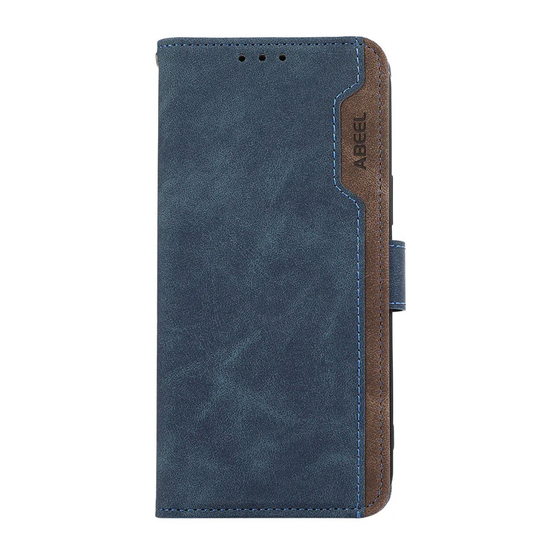[With Card Solt] Motorola Moto G85 Color-block Leather Flip Phone Wallet Series Case - Image 14