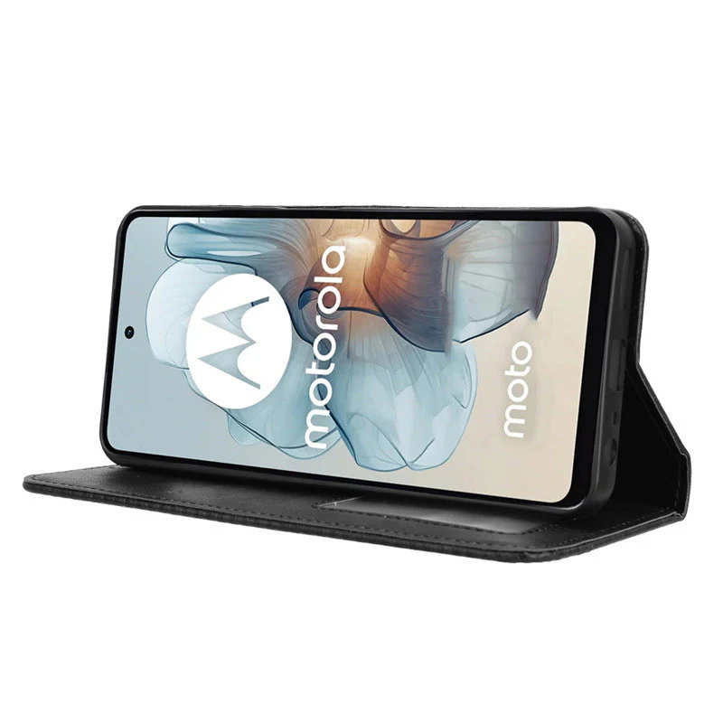 [With Card Solt] Motorola Moto G45 - PU Leather Material with Card Slots Cats Wallet Case With 2PC Tempered Glass Screen Protector - Image 7