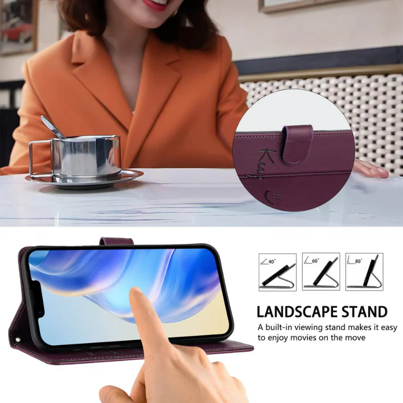 [With Card Solt] OPPO Reno 12/F/Pro Leather Luxury Shockproof Wallet Series Case - Image 4