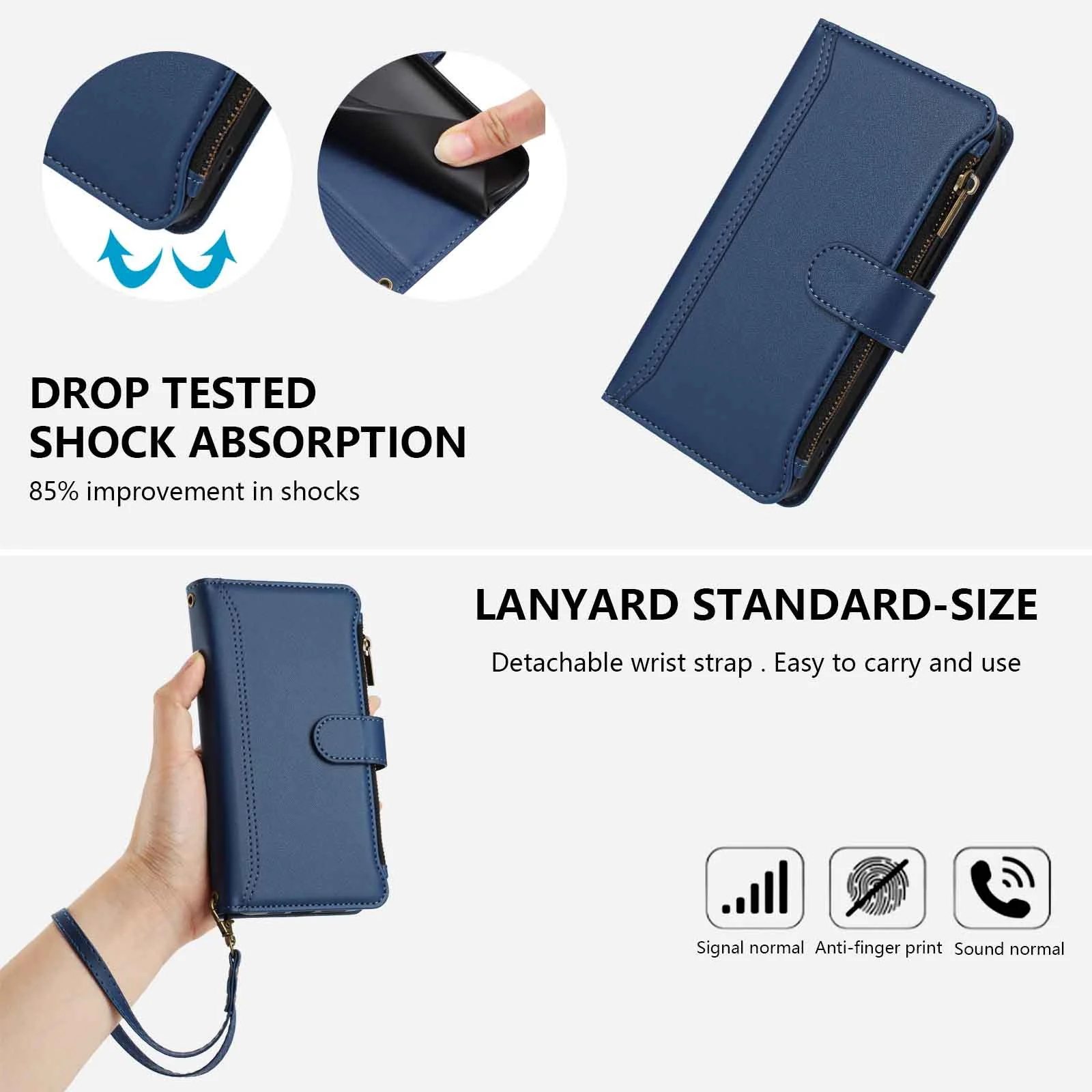[With Hand Lanyard][With Card Slot] Nothing Phone (3a)/Pro - Premium Leather Shockproof Stylish Wallet Series Case - Image 14