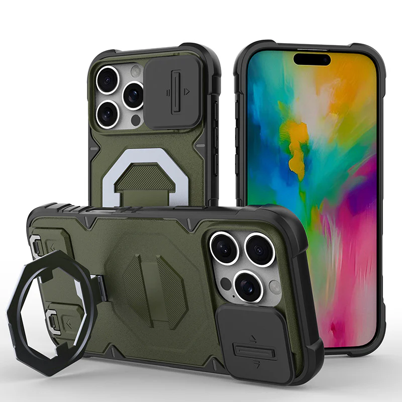 [With Invisible Bracket] Apple iPhone 15/Plus/Pro/Pro Max Multi-functional Outdoor Sports Protective Case - Image 9