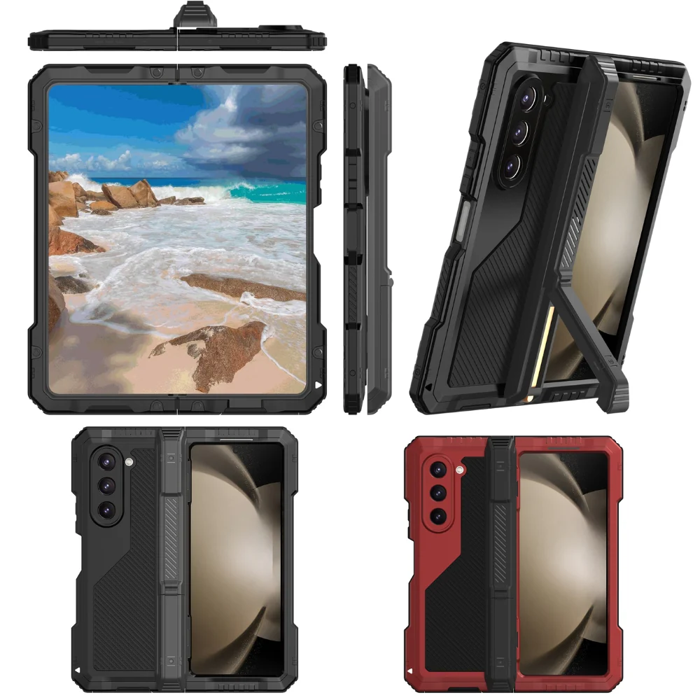 [With Invisible bracket] Samsung Galaxy Z Fold5 (SM-F946) - 360 Degree Full Coverage Military Grade Shockproof Phone Case - Image 3