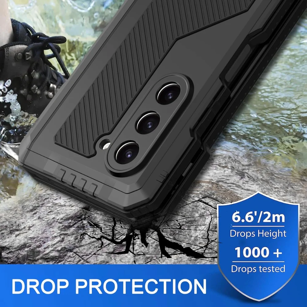 [With Invisible bracket] Samsung Galaxy Z Fold5 (SM-F946) - 360 Degree Full Coverage Military Grade Shockproof Phone Case - Image 9