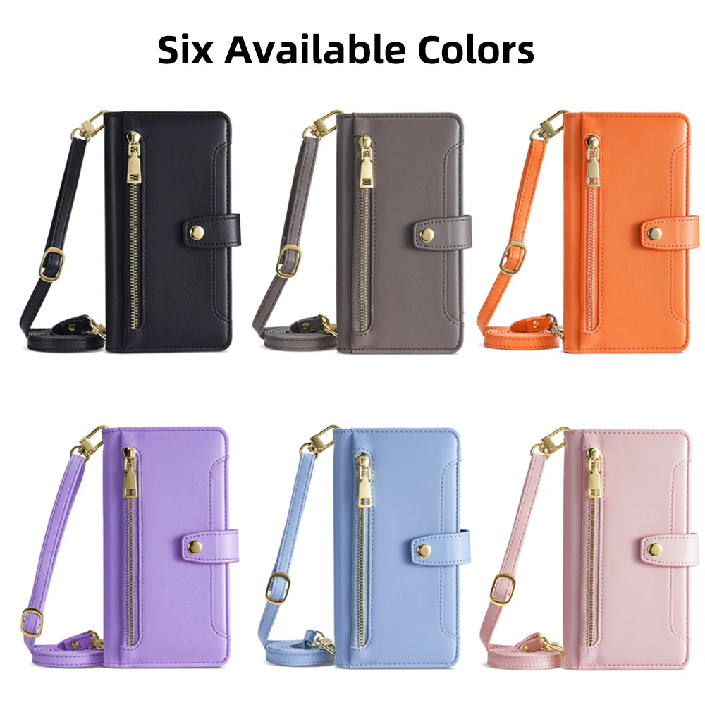 [With Lanyard] Samsung Galaxy A17 (SM-A176) PU Leather Shockproof Wallet Case With Card Slot - Image 2
