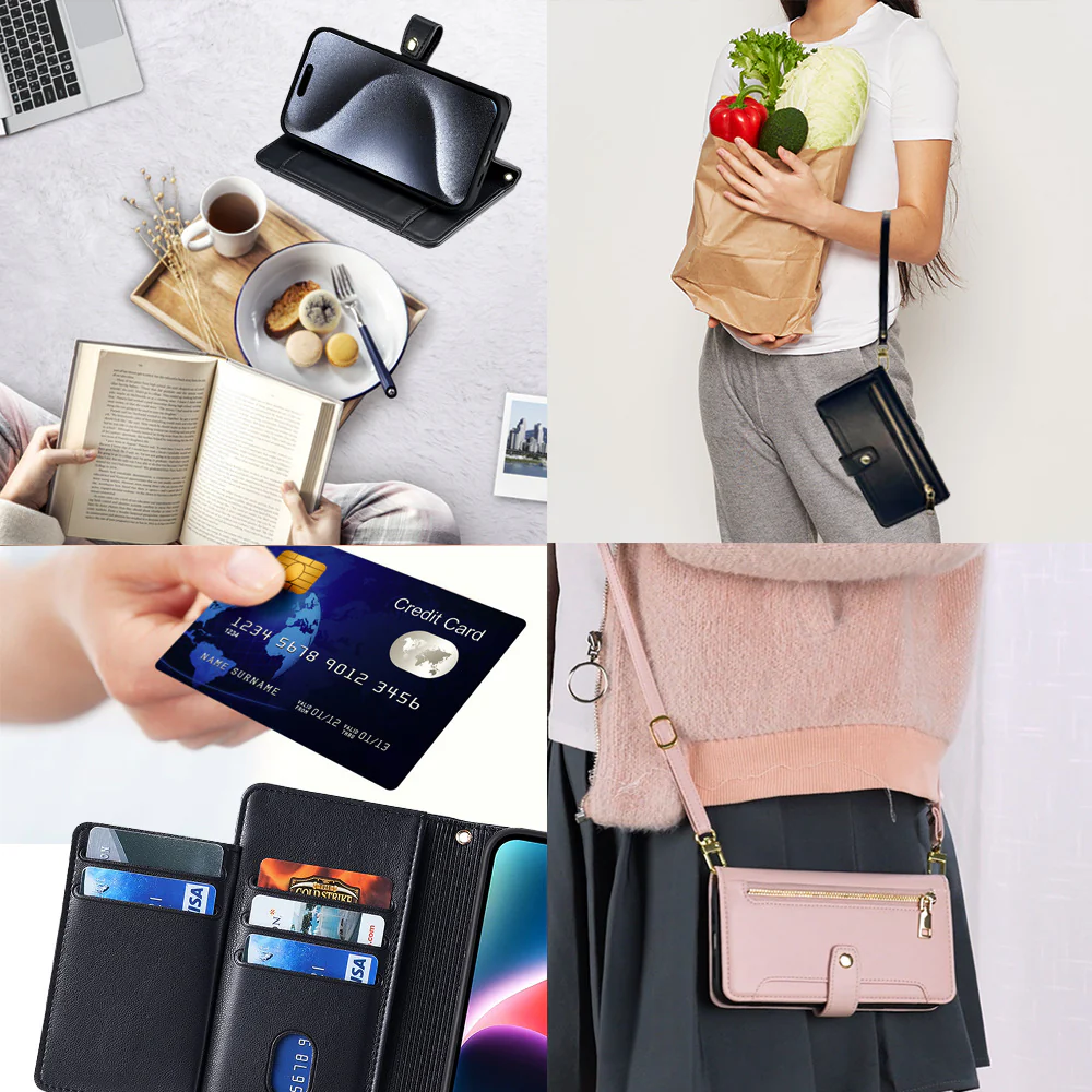 [With Lanyard] Samsung Galaxy A17 (SM-A176) PU Leather Shockproof Wallet Case With Card Slot - Image 8