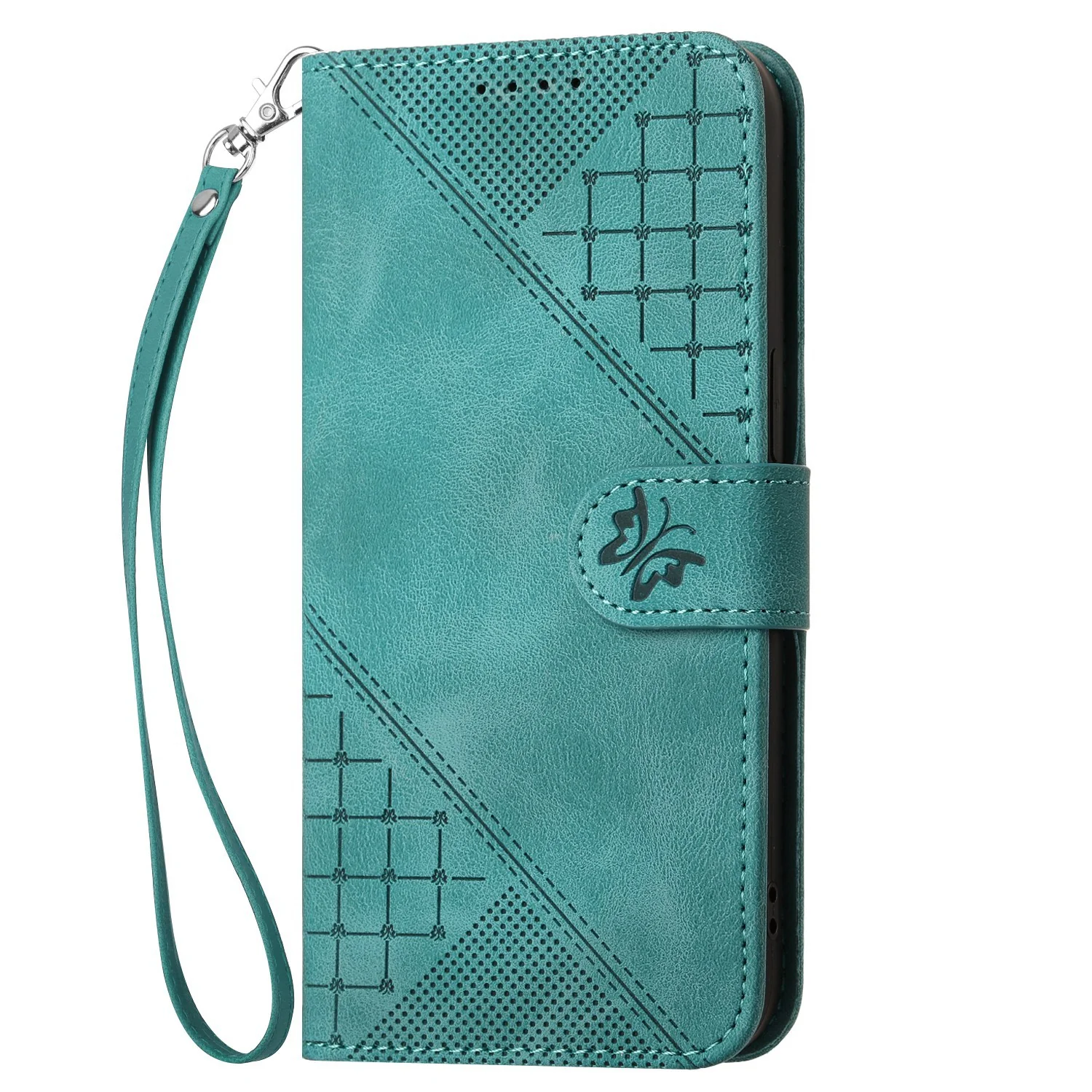 [With Lanyard][With Card Slot] Samsung Galaxy S24/Ultra/Plus/FE Matte Butterfly Print Wallet Case - Image 2