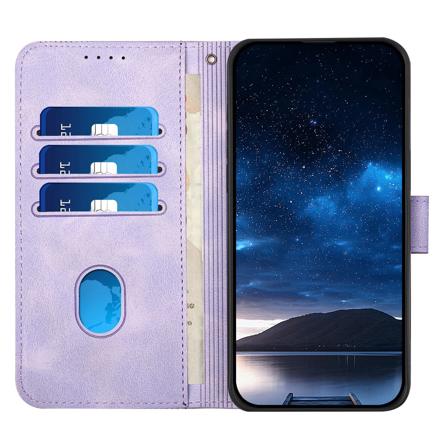 [With Lanyard][With Card Slot] Samsung Galaxy S24/Ultra/Plus/FE Matte Butterfly Print Wallet Case - Image 7