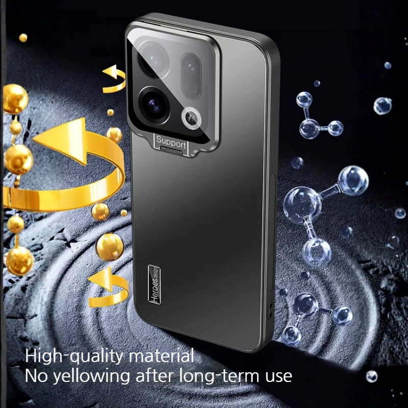[With Lens Bracket] OPPO Reno14 & Pro - Ultra-Thin Matte Shockproof Phone Case - Image 4