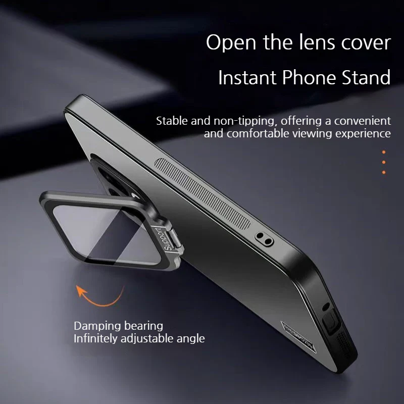 [With Lens Bracket] OPPO Reno14 & Pro - Ultra-Thin Matte Shockproof Phone Case - Image 8