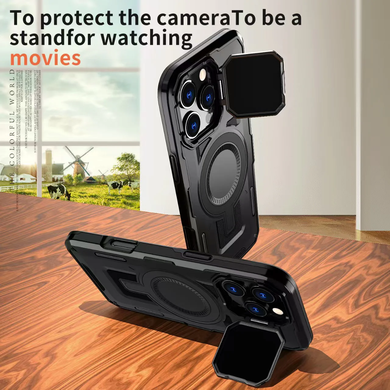 [With Lens Cover][Magsafe Compatible] Apple iPhone 14/Plus/Pro/Pro Max - Military Rugged Shield Heavy Duty Drop Proof Case - Image 9