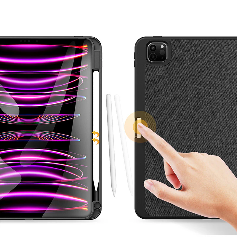 [With Pen Slot] Apple iPad 10.9/11'' 10/11th Gen (2022/2025) Premium PU Fabric Texture Shockproof Case - Image 7