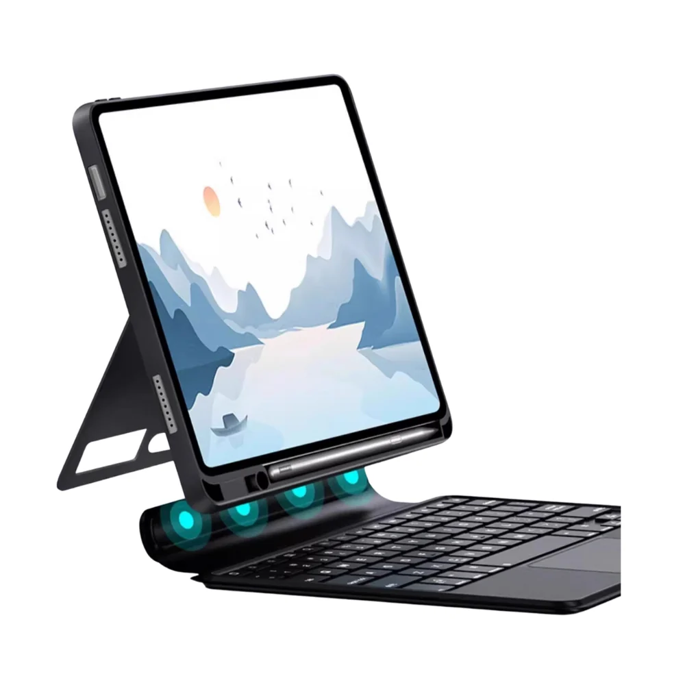 [With Pen Slot] Lenovo Tab M11 11.0" 2024 (TB-330XU/330FU) - Bluetooth Magnetic Detachable Magic Backlight Keyboard Case With Mouse - Image 2