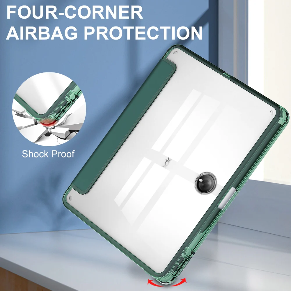 [With Pen Slot] OPPO Pad 2 (OPD2201, X22N2) - Full Covered Transparent Smart Sleep Protection Case - Image 11