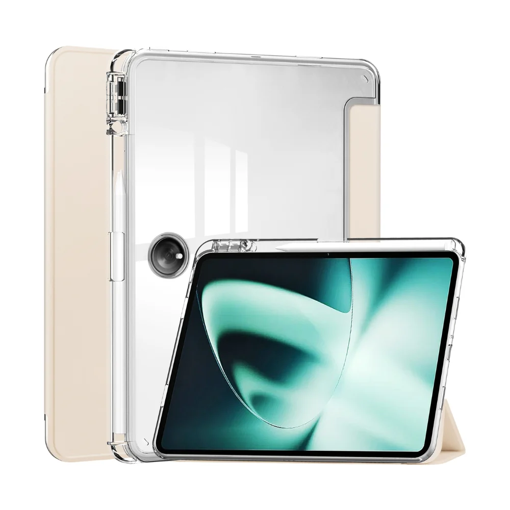 [With Pen Slot] OPPO Pad 2 (OPD2201, X22N2) - Full Covered Transparent Smart Sleep Protection Case - Image 4