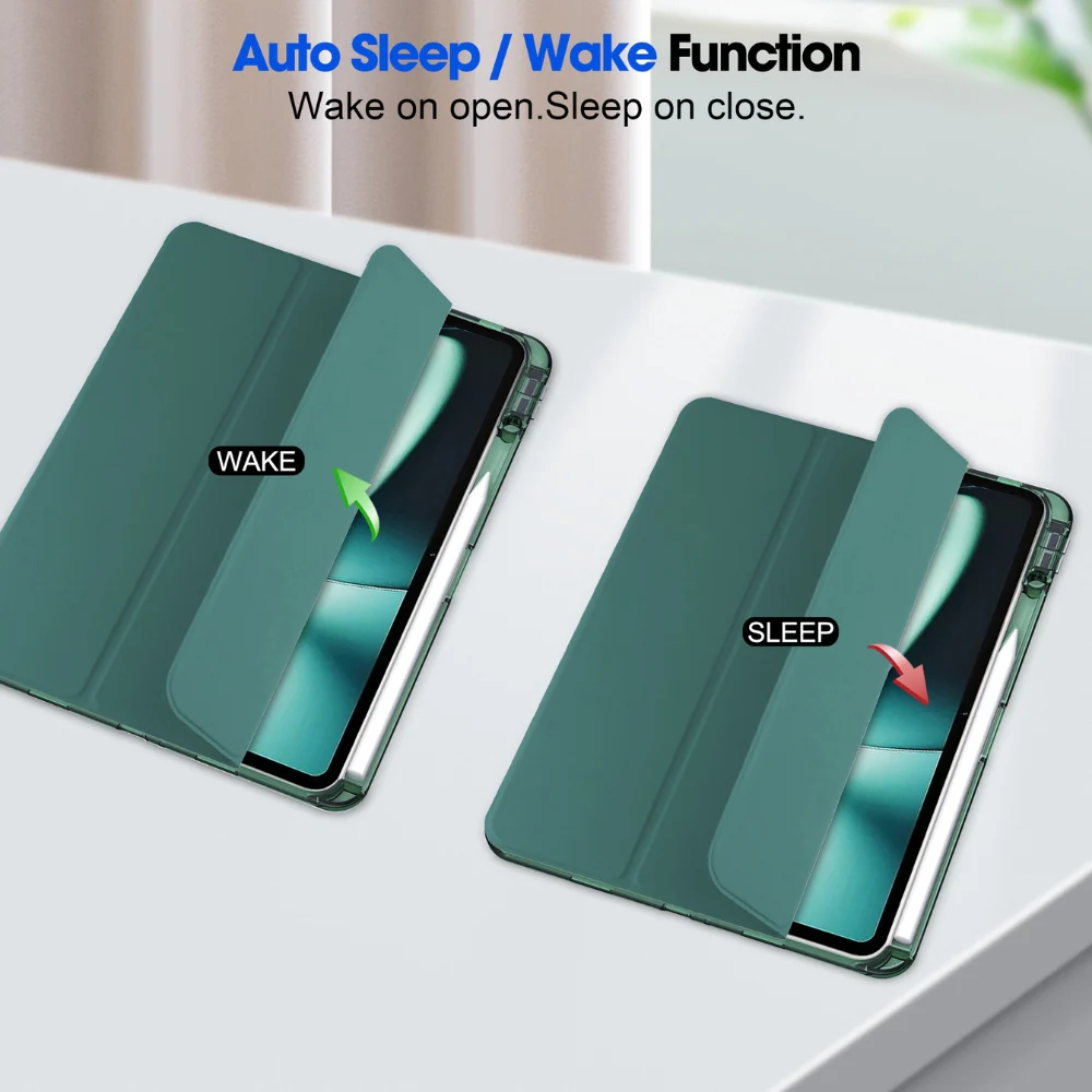 [With Pen Slot] OPPO Pad 2 (OPD2201, X22N2) - Full Covered Transparent Smart Sleep Protection Case - Image 7