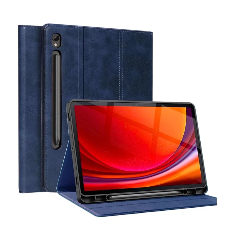 [With Pen Slot] Samsung Galaxy Tab A11 Plus 11" 2025 - Full Coverage Shockproof Genuine Leather Case - Image 3
