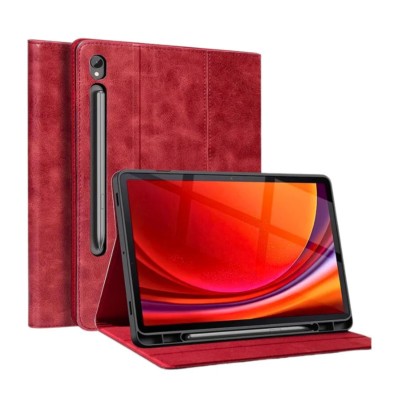 [With Pen Slot] Samsung Galaxy Tab A11 Plus 11" 2025 - Full Coverage Shockproof Genuine Leather Case - Image 5