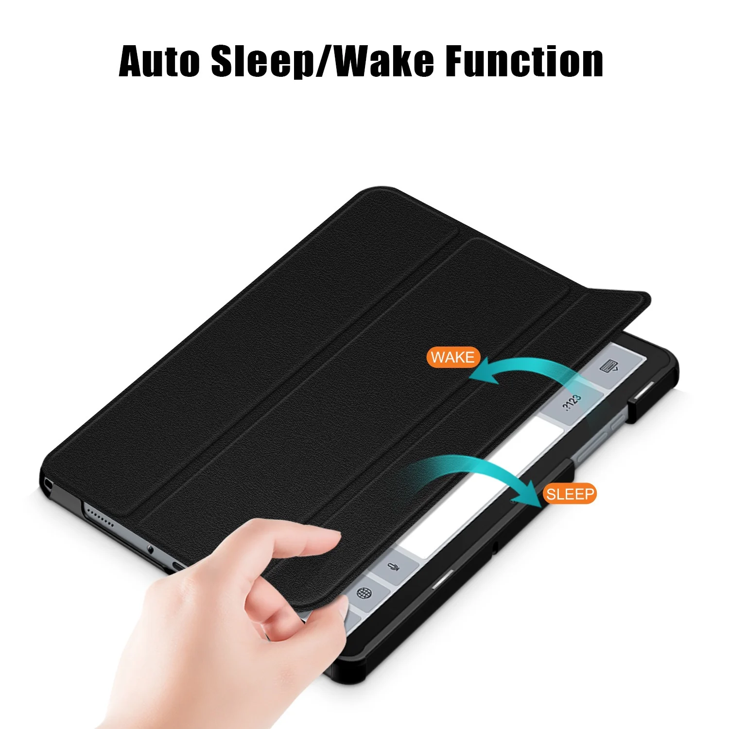 [With Pen Slot] Samsung Galaxy Tab A11 (2025) 8.7” Premium PU Fabric Texture Shockproof Case - Image 3