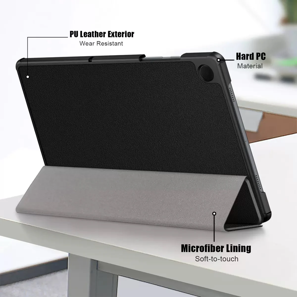 [With Pen Slot] Samsung Galaxy Tab A11 (2025) 8.7” Premium PU Fabric Texture Shockproof Case - Image 5