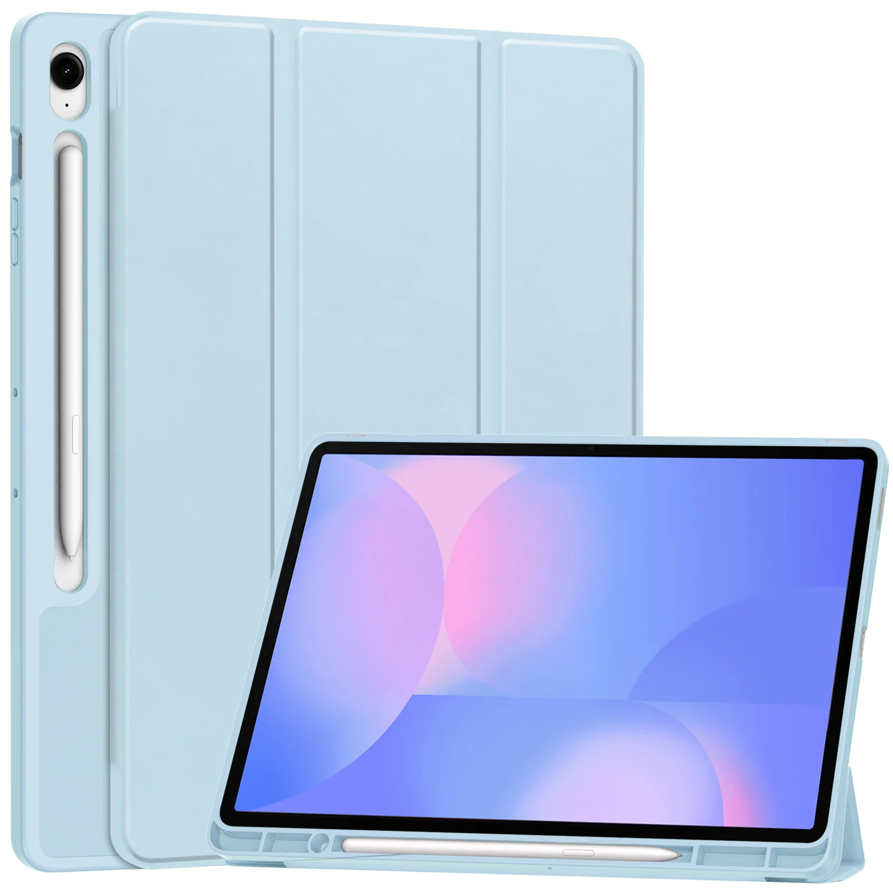 [With Pen Slot] Samsung Galaxy Tab S10 FE Plus (2025) 13.1" Foldable Shock-Absorbing TPU Case - Image 2
