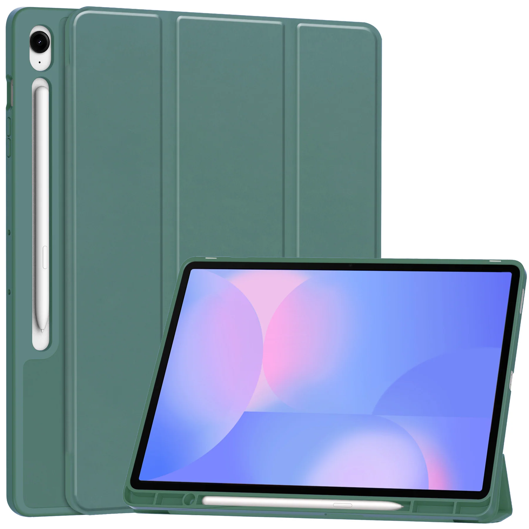 [With Pen Slot] Samsung Galaxy Tab S10 FE Plus (2025) 13.1" Foldable Shock-Absorbing TPU Case - Image 3