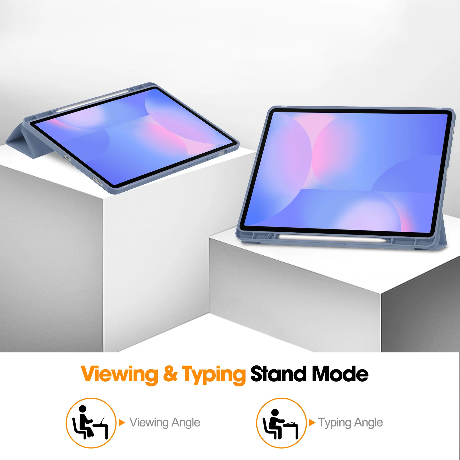 [With Pen Slot] Samsung Galaxy Tab S10 FE Plus (2025) 13.1" Foldable Shock-Absorbing TPU Case - Image 7
