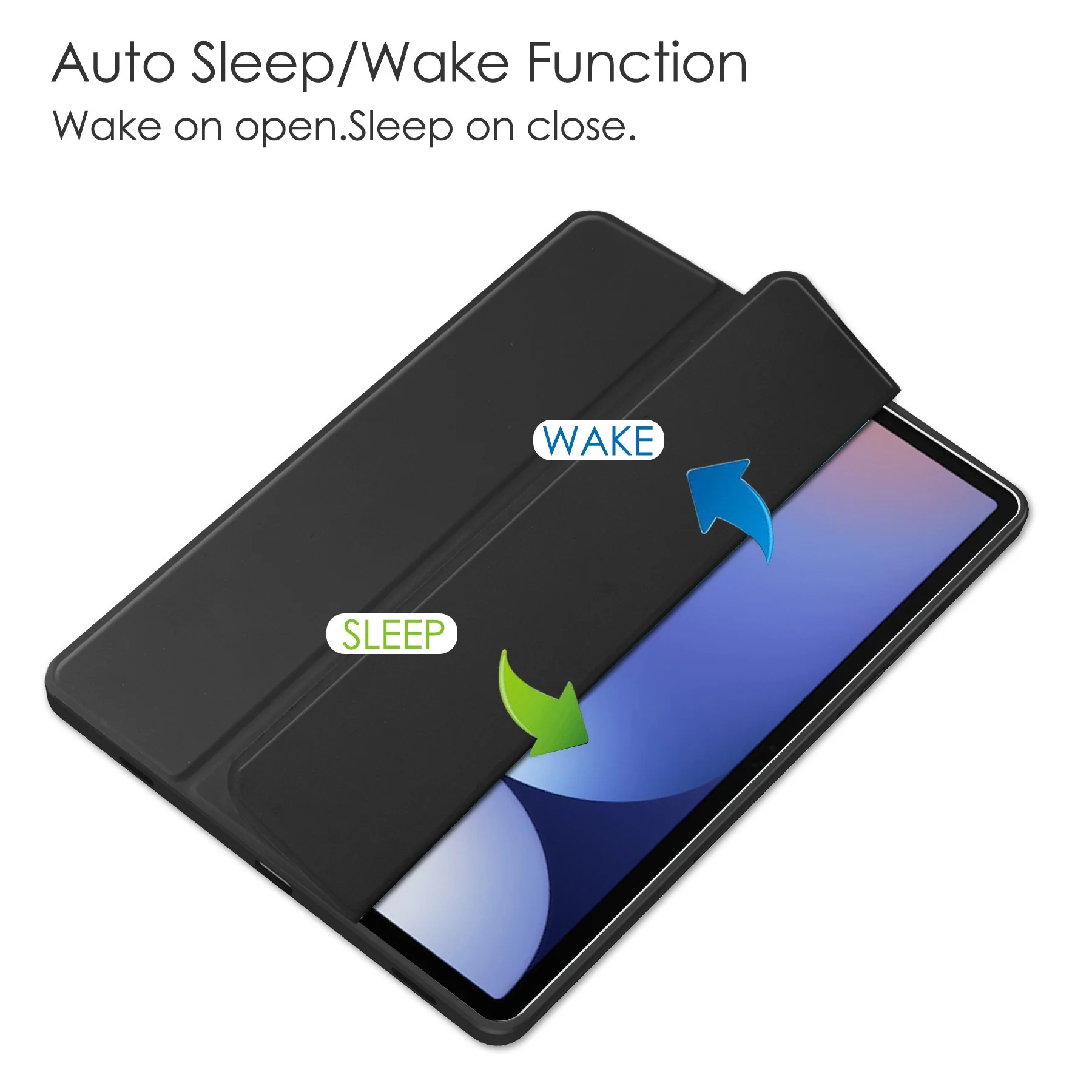 [With Pen Slot] Samsung Galaxy Tab S11 (2025) 11" - Acrylic Transparent Foldable Flip Cover Case - Image 3