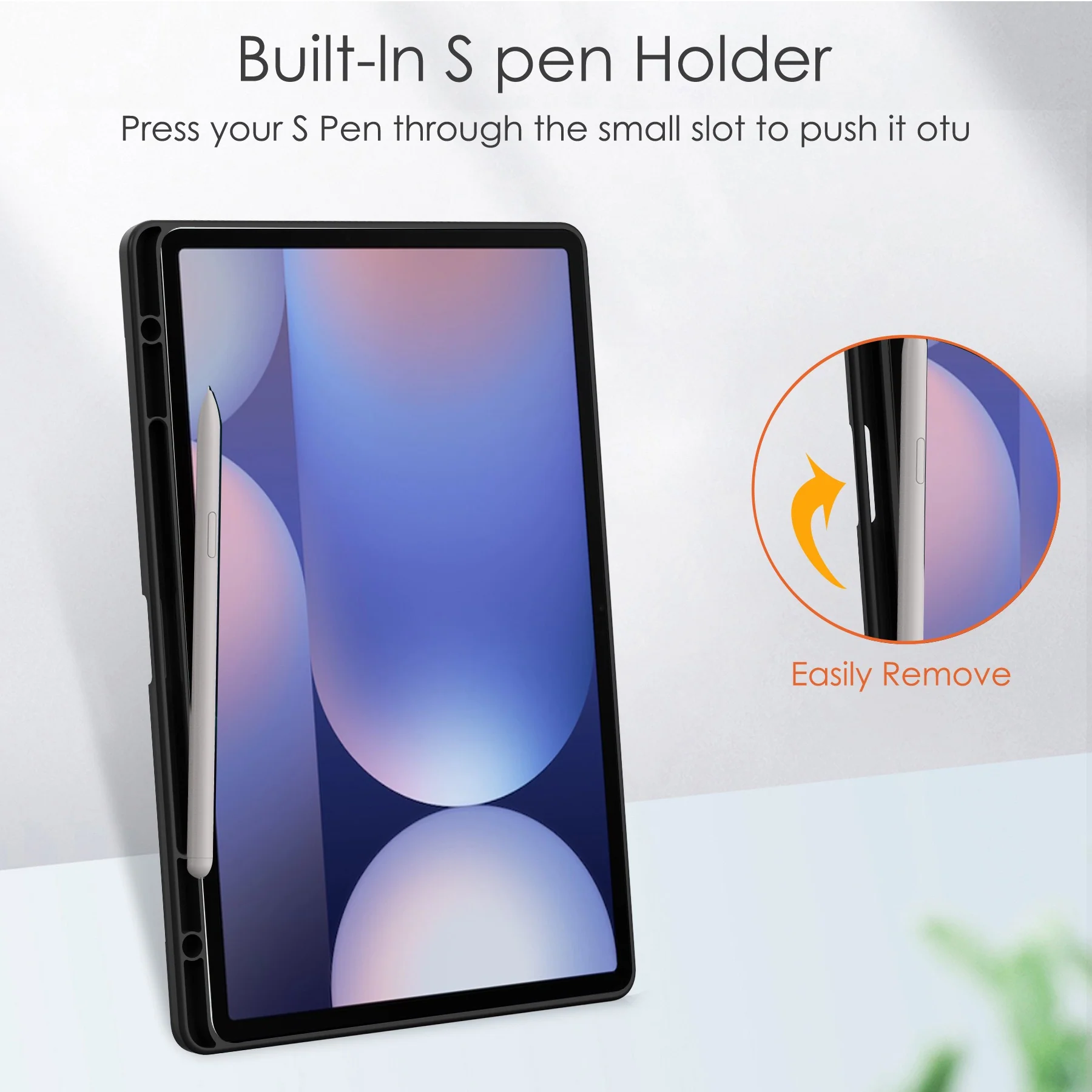 [With Pen Slot] Samsung Galaxy Tab S11 (2025) 11" - Acrylic Transparent Foldable Flip Cover Case - Image 4