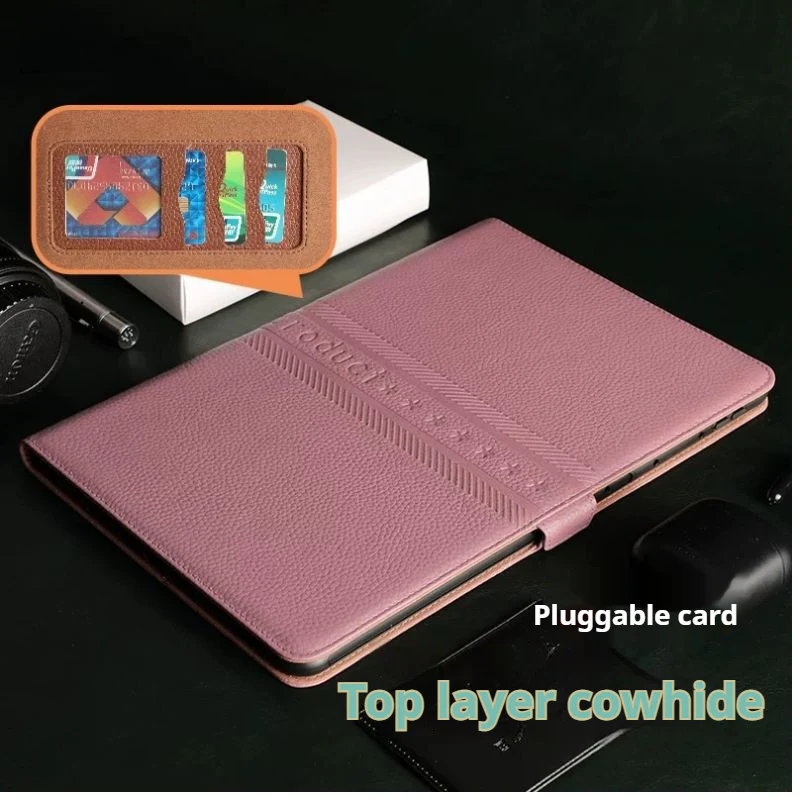 [With Pen Slot] Samsung Galaxy Tab S9 11“ (SM-X710) - Business Shockproof Flip Genuine Leather Case - Image 6