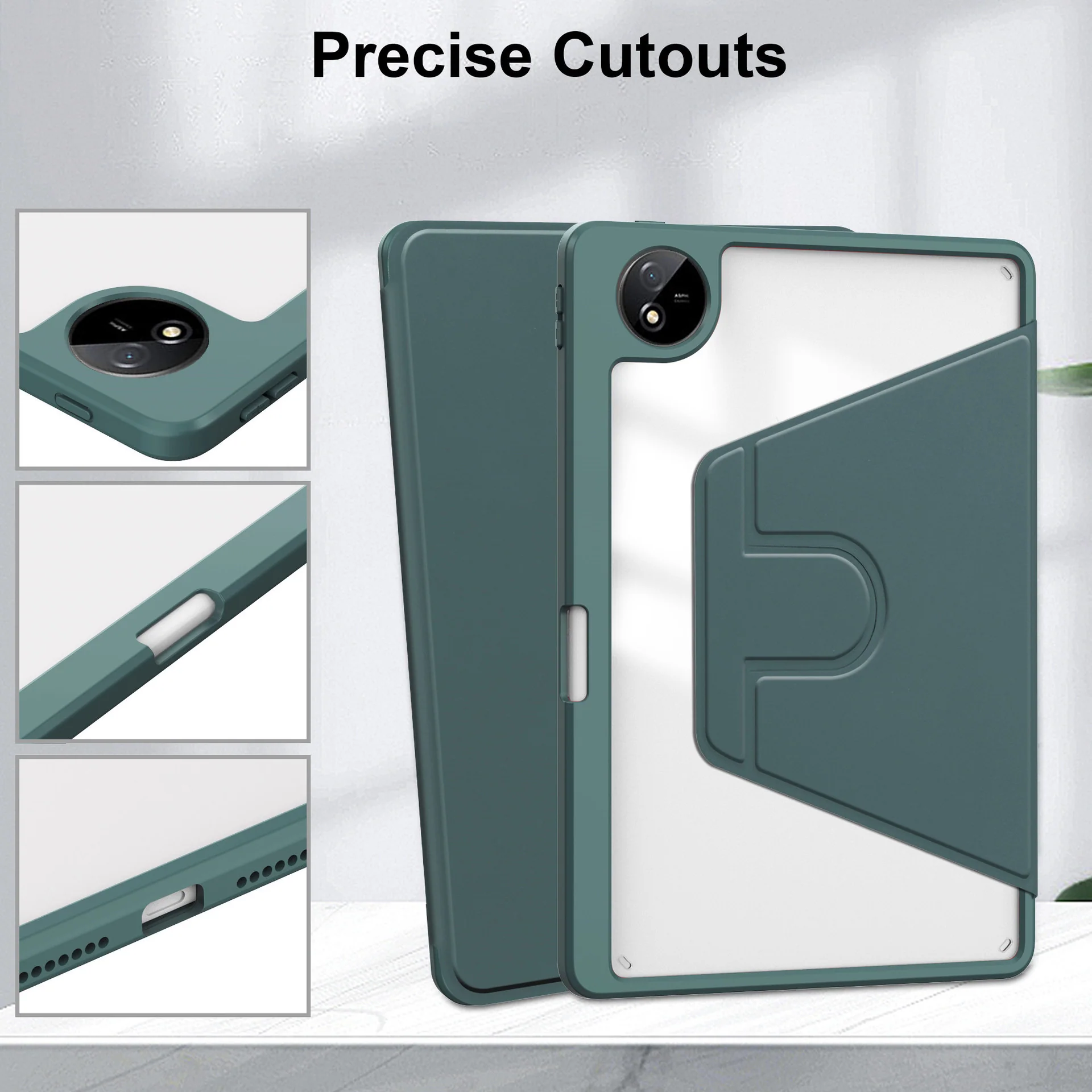 [With Pen Slot] Samsung Galaxy Tab S8 Ultra & S9 Ultra & S10 Ultra 14.6" - 360 Degree Rotating Magnetic Flip Cover Case - Image 10