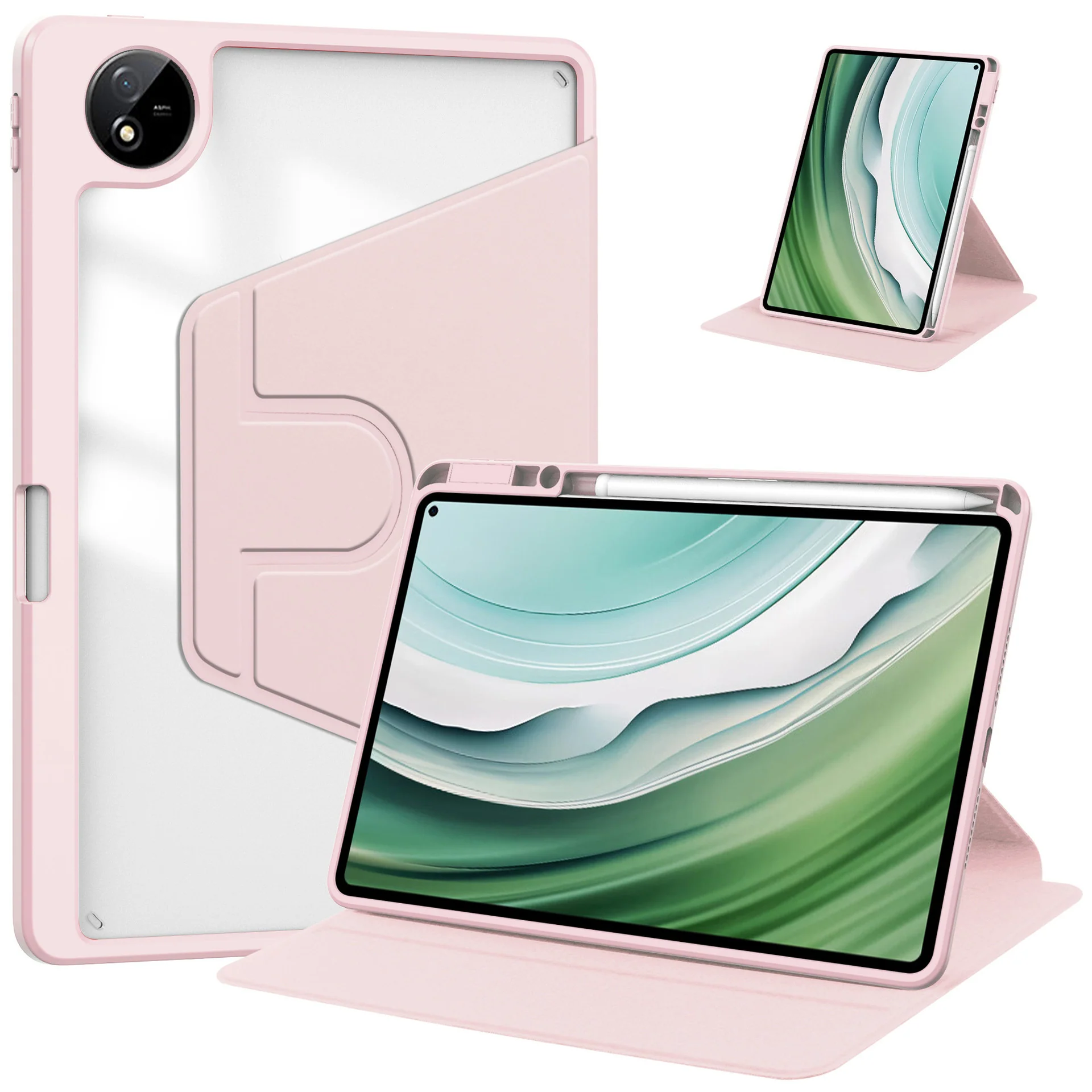 [With Pen Slot] Samsung Galaxy Tab S8 Ultra & S9 Ultra & S10 Ultra 14.6" - 360 Degree Rotating Magnetic Flip Cover Case - Image 3