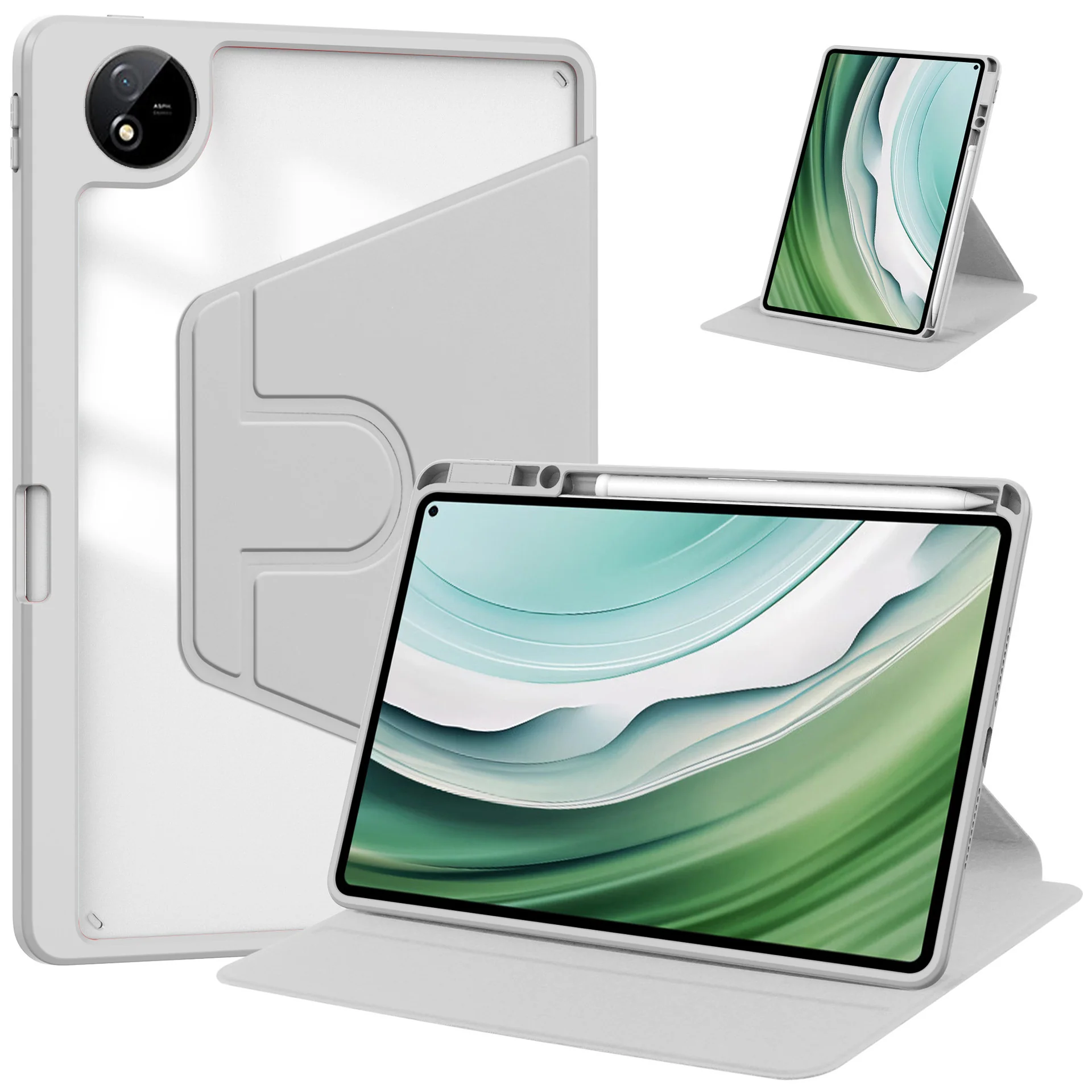 [With Pen Slot] Samsung Galaxy Tab S8 Ultra & S9 Ultra & S10 Ultra 14.6" - 360 Degree Rotating Magnetic Flip Cover Case - Image 4