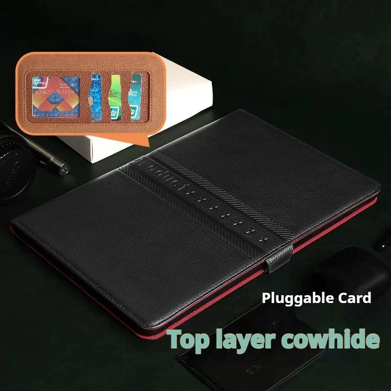 [With Pen Slot] Samsung Galaxy Tab S9 11“ (SM-X710) - Business Shockproof Flip Genuine Leather Case - Image 5
