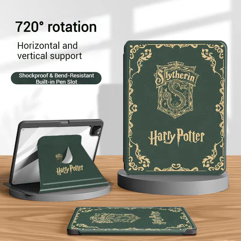 [With Pen Slot] Samsung Galaxy Tab S7 Plus & S7 FE & S8 Plus 12.4" Harry Potter Smart 360° Degree Rotate Stand Shockproof Flip Cover Case - Image 6